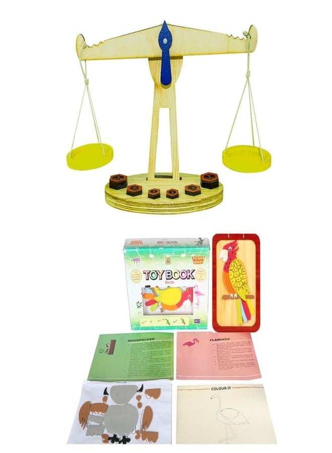 Techny Birds Technybirds Wooden Balance Toy And Birds Toy Book Combo | Educational Toys For Kids | Montessori Learning | Balance And Bird Recognition | Fine Motor Skills Development - Image 1